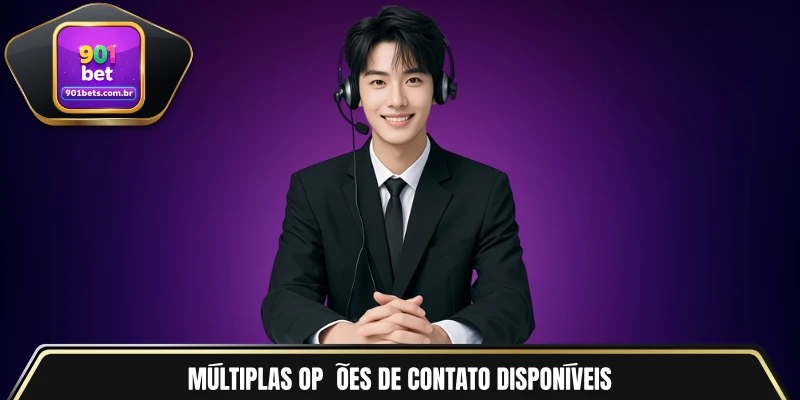 Múltiplas opções de contato disponíveis