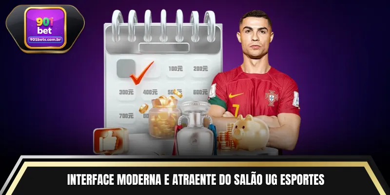 Interface moderna e atraente do salão UG Esportes