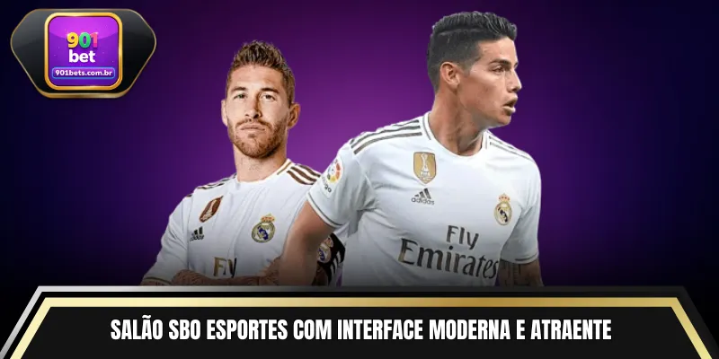 Salão SBO Esportes com interface moderna e atraente